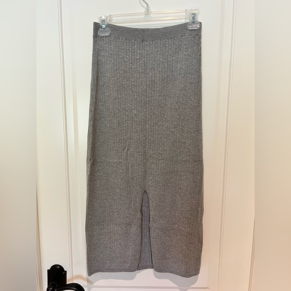 Free People Gray Knit pencil Skirt